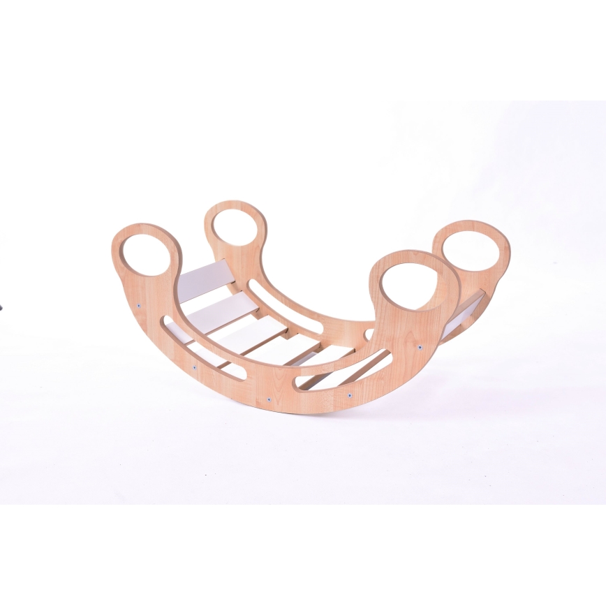 Многофункциональные качели Монтессори белые/клен