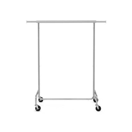 Мобільна підлогова вішалка JEAN 110/150x160x45 см, срібляста