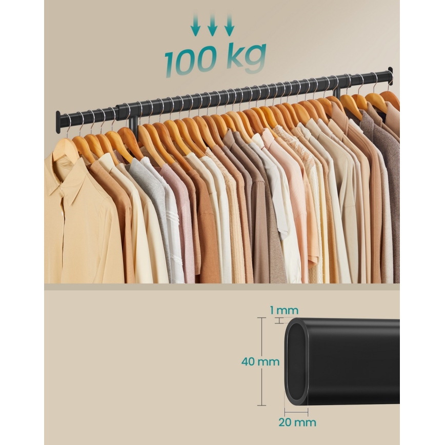 Мобільна підлогова вішалка LINEA, чорна