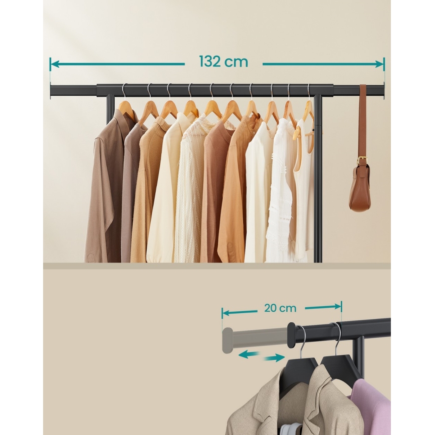 Мобільна підлогова вішалка LINEA, чорна