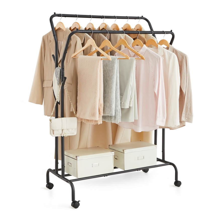 Мобільна підлогова вішалка LINEA, чорна