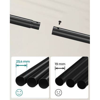 Мобільна підлогова вішалка LINEA, чорна