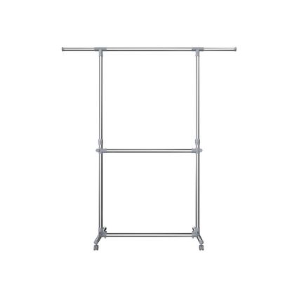 Мобільна підлогова вішалка LINEA срібляста
