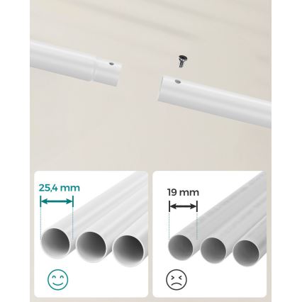 Мобильная напольная вешалка LINEA, белая