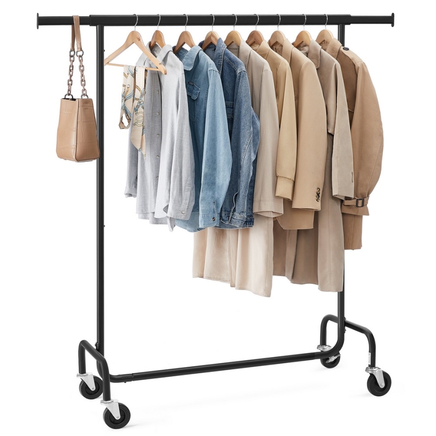 Мобильная напольная вешалка LINEA чёрная