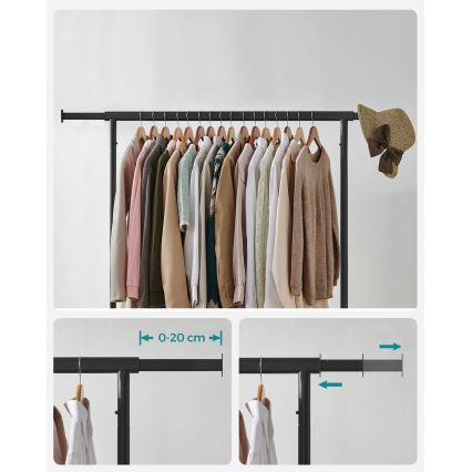 Мобильная напольная вешалка LINEA чёрная