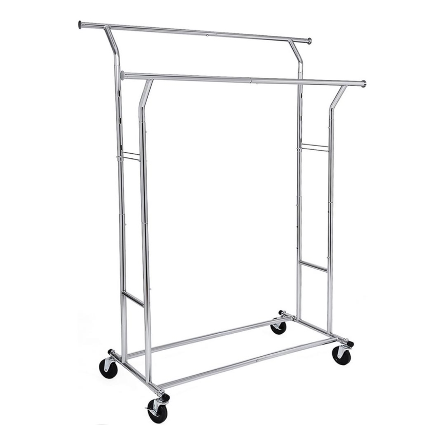 Мобильная напольная вешалка LINEA, серебристая