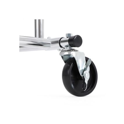 Мобильная напольная вешалка LINEA, серебристая