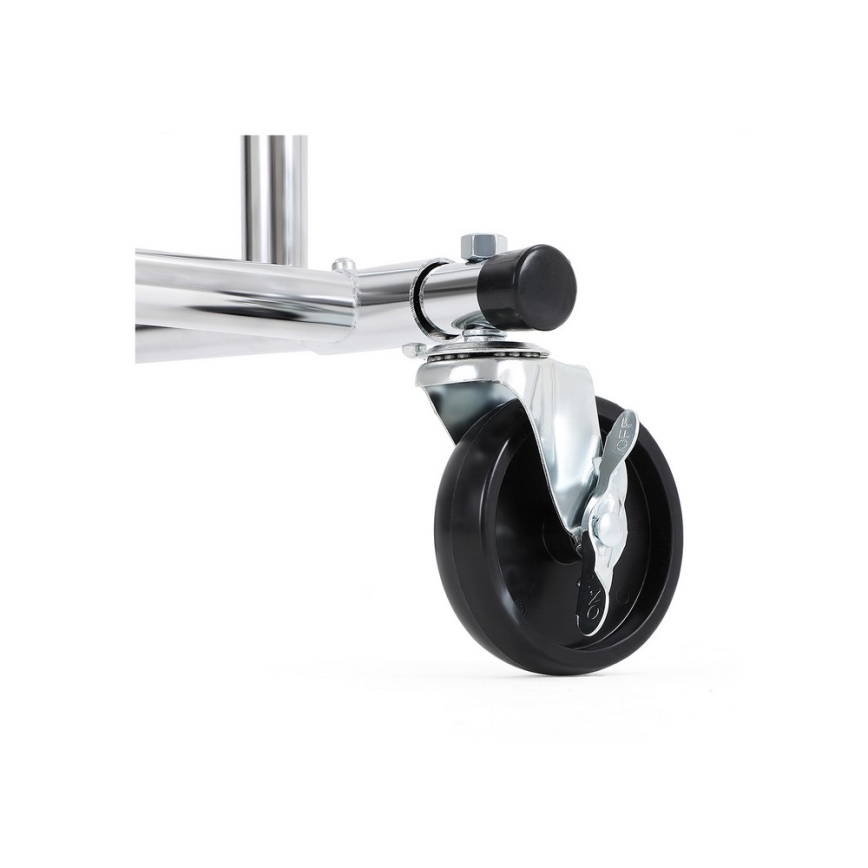 Мобильная напольная вешалка LINEA, серебристая