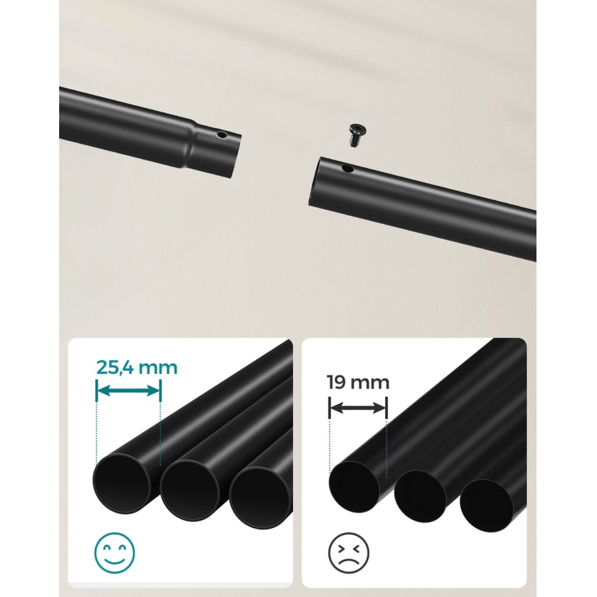 Мобильная напольная вешалка LINEA — чёрная