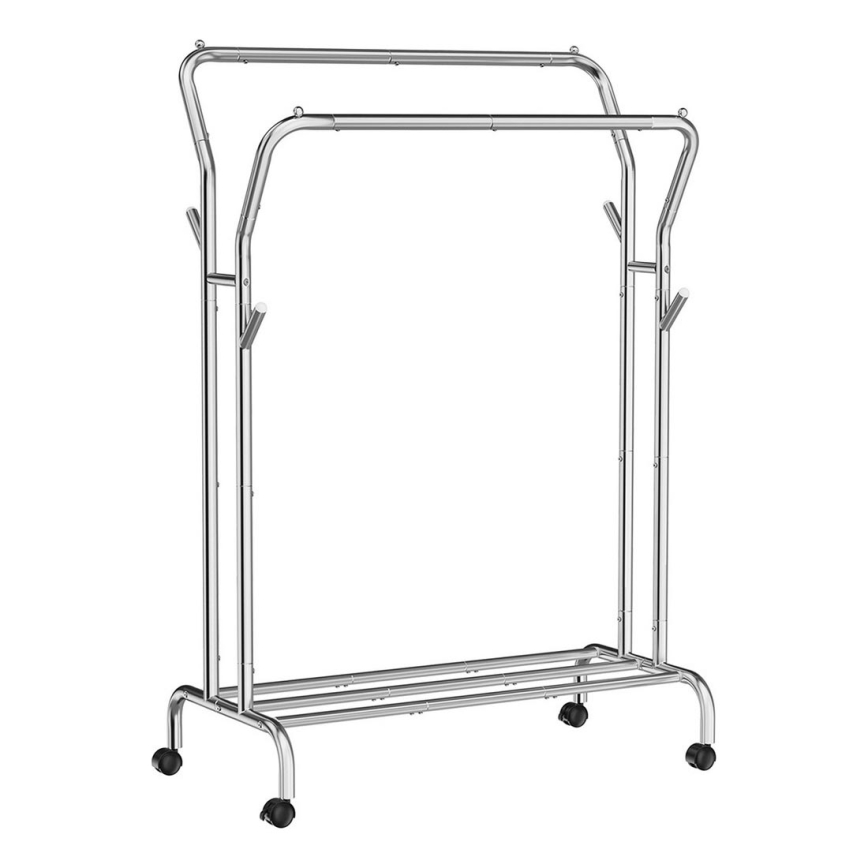 Мобільний підлоговий вішак LINEA сріблястий