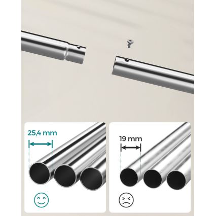 Мобільний підлоговий вішак LINEA сріблястий