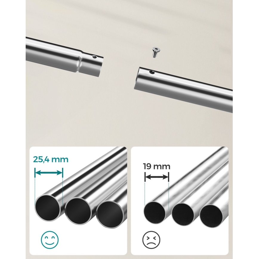 Мобільний підлоговий вішак LINEA сріблястий