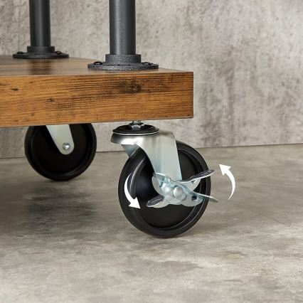 Мобільний підлоговий вішак LINEA коричневий/чорний