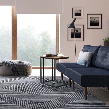 Мобільний приставний столик ELDUR коричневий/чорний