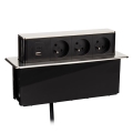 Модуль розеток для столешницы 3x230V + USB-A + USB-C