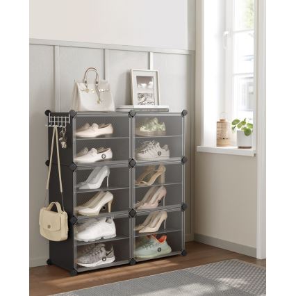 Модульний стелаж із відсіками BOXIFY чорний