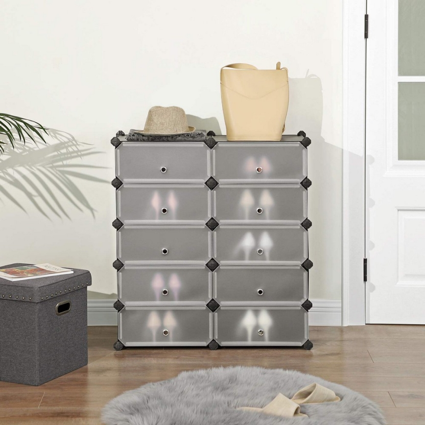 Модульный стеллаж BOXIFY с выдвижными ящиками, черный