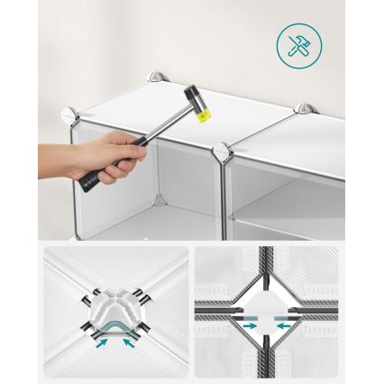 Модульный стеллаж с отделениями BOXIFY, белый