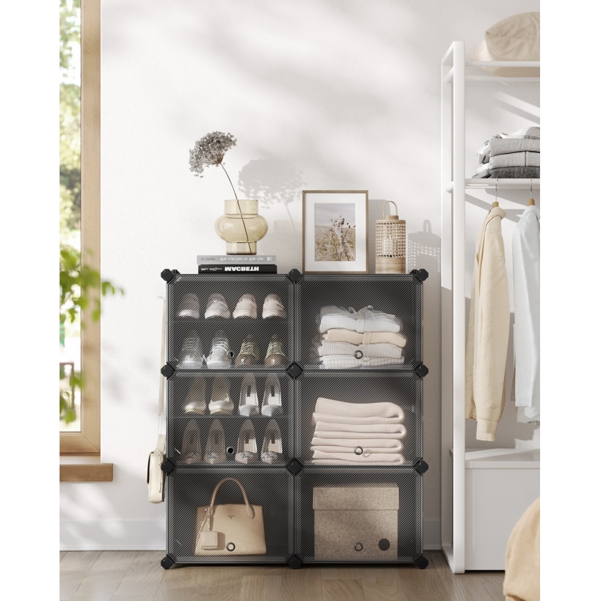 Модульный стеллаж с отделениями BOXIFY, черный