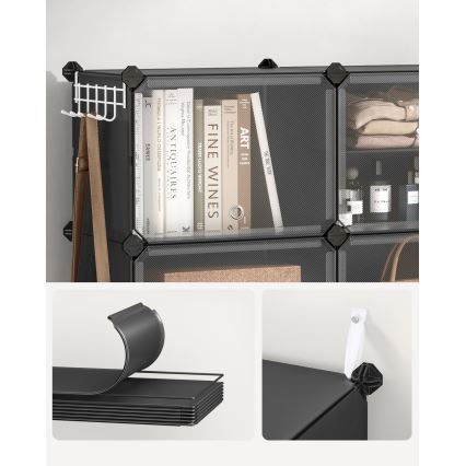 Модульный стеллаж с отделениями BOXIFY, черный