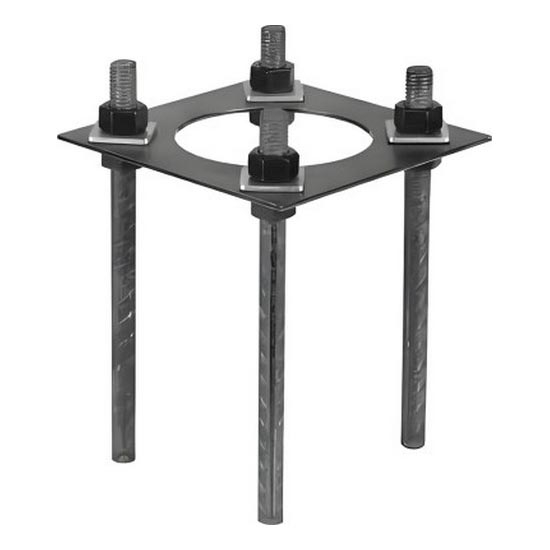 Монтажная основа для столба наружного освещения BASE 20x20 cm чёрная
