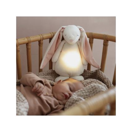 Moonie - Іграшка-комфортер з мелодією і світлом 2.0 зайчик powder