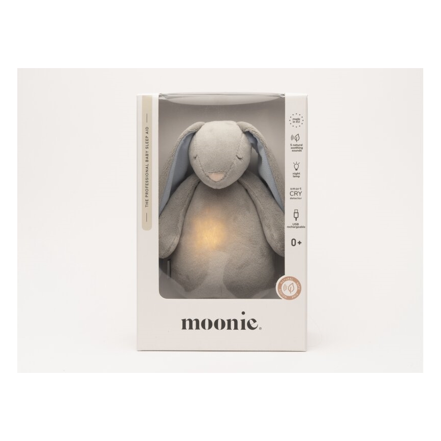 Moonie - Іграшка-комфортер з мелодією і світлом 2.0 зайчик sky