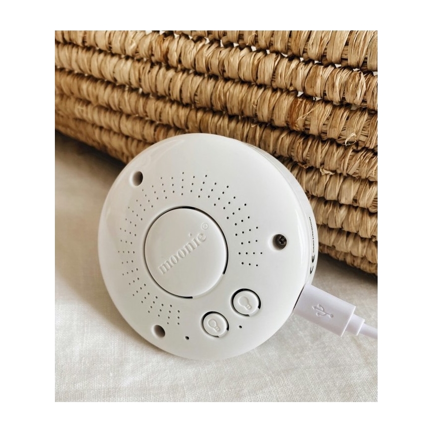 Moonie - Іграшка-комфортер з мелодією і світлом ведмежа organic cappuccino natur