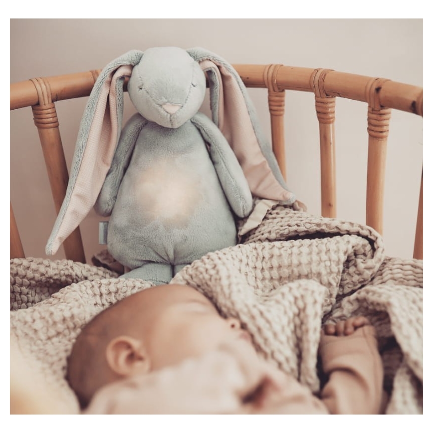 Moonie - Іграшка-комфортер з мелодією і світлом зайчик 2.0 cloud