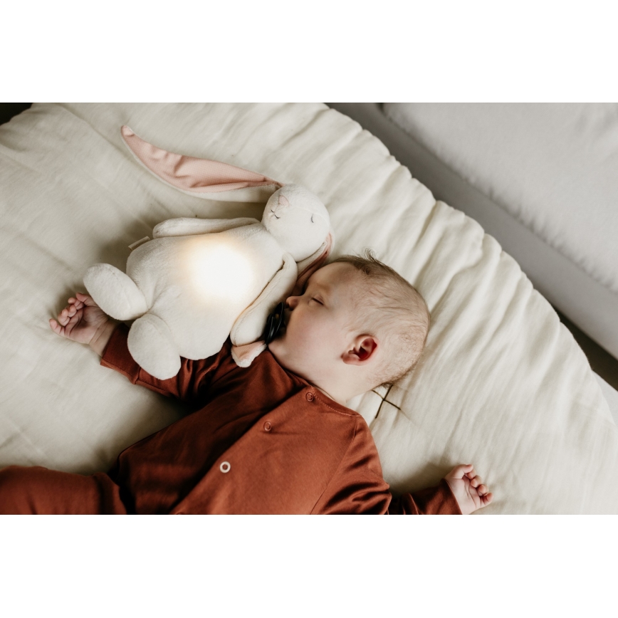 Moonie - Іграшка-комфортер з мелодією і світлом зайчик 2.0 cloud