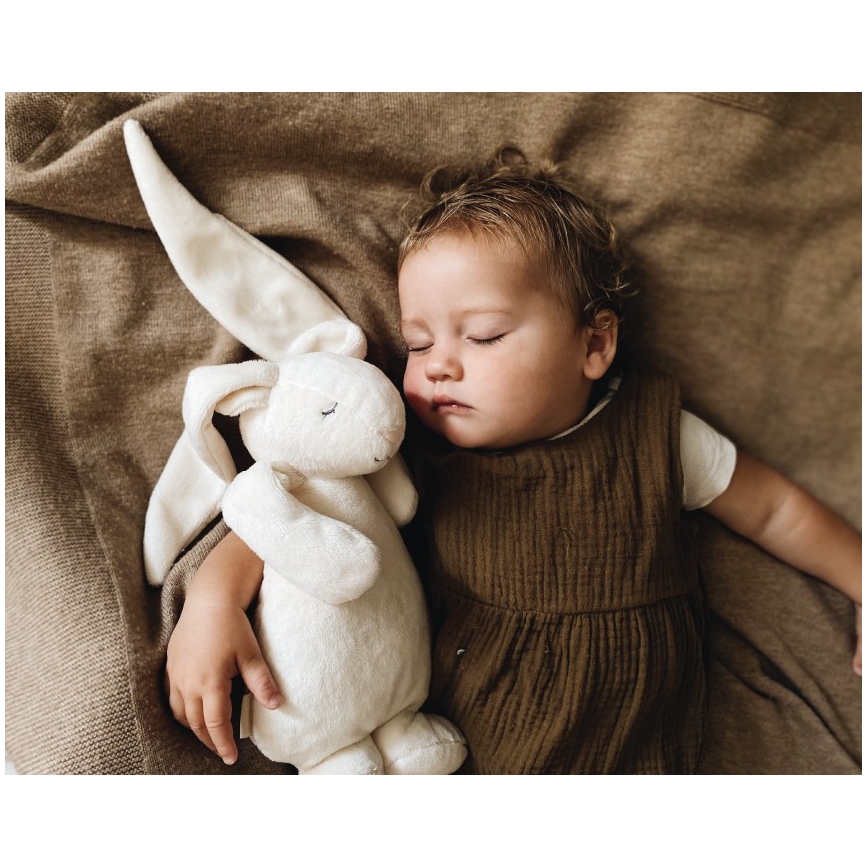 Moonie - Іграшка-комфортер з мелодією і світлом зайчик 2.0 cream