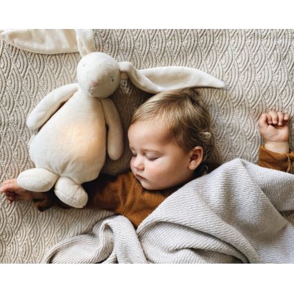 Moonie - Іграшка-комфортер з мелодією і світлом зайчик 2.0 cream