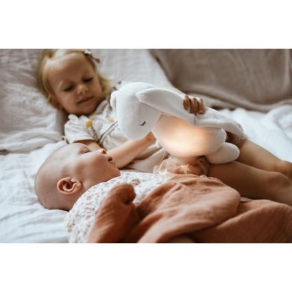 Moonie - Іграшка-комфортер з мелодією і світлом зайчик 2.0 organic polar