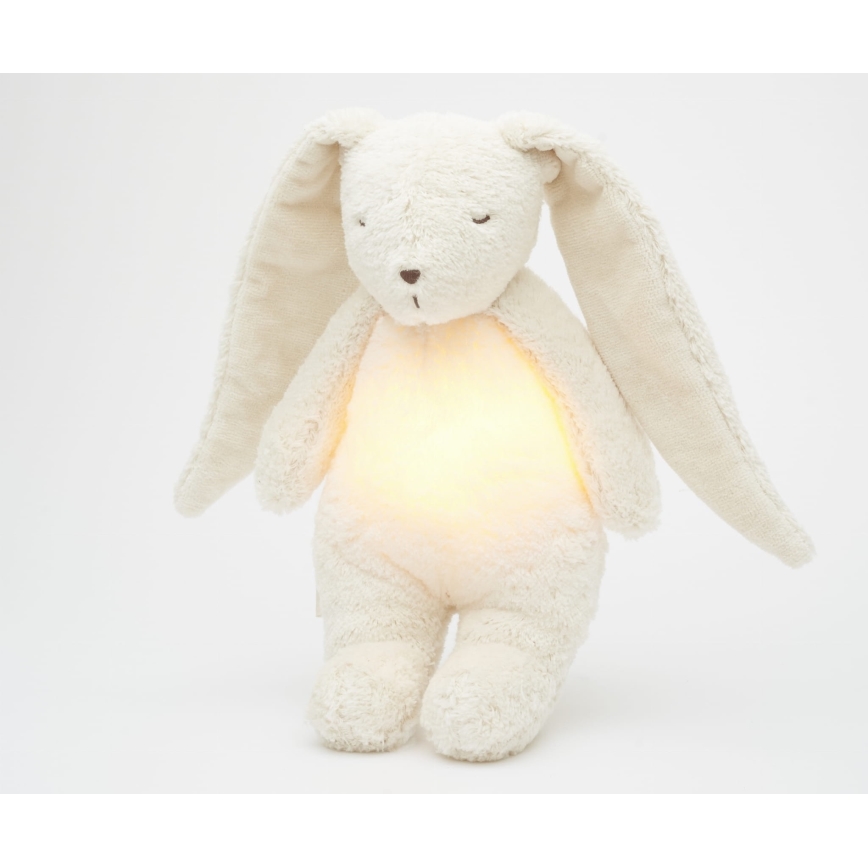 Moonie - Іграшка-комфортер з мелодією і світлом зайчик 2.0 organic polar