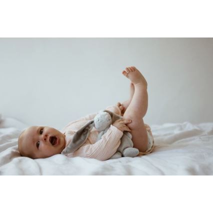 Moonie - Іграшка-комфортер з мелодією і світлом зайчик сріблястий