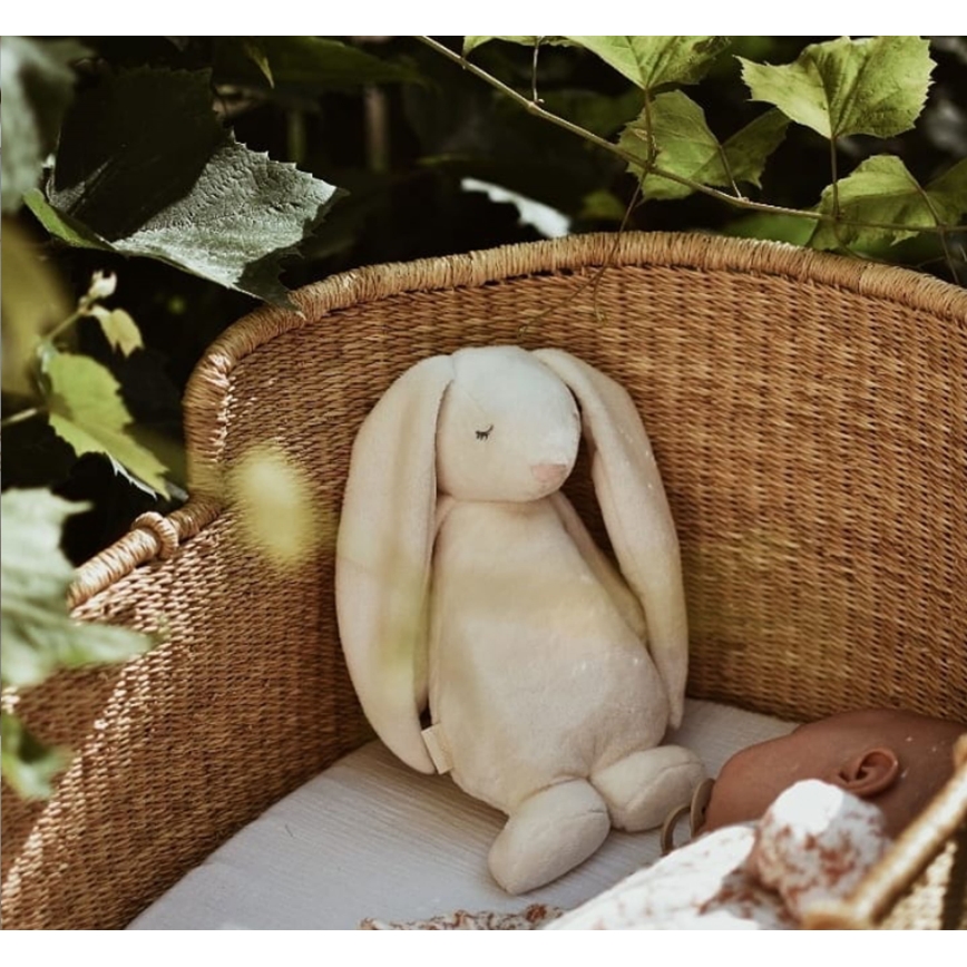 Moonie - Іграшка-комфортер з мелодією і світлом зайчик світло-сірий