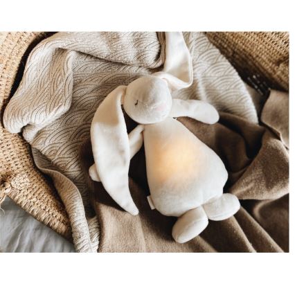 Moonie - Іграшка-комфортер з мелодією і світлом зайчик кремовий