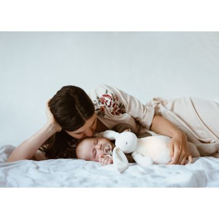 Moonie - Іграшка-комфортер з мелодією і світлом зайчик кремовий