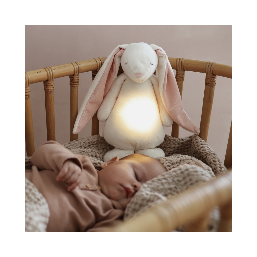 Moonie - Іграшка-комфортер з мелодією і світлом зайчик кремовий