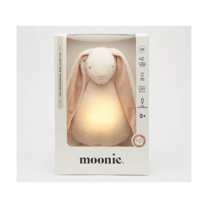 Moonie - Игрушка для засыпания с музыкой и светом 2.0 кролик пудровый