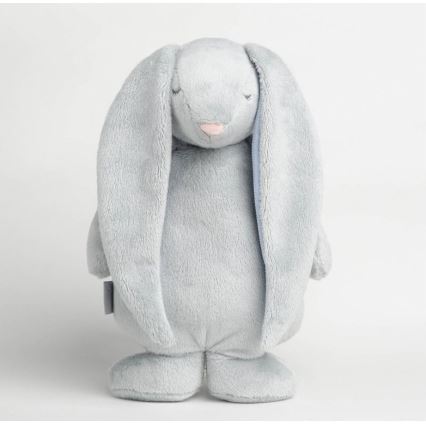 Moonie - Игрушка для засыпания с музыкой и светом зайчик серебристый