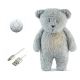 Moonie - Іграшка-комфортер з мелодією і світлом ведмедик сірий