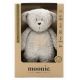 Moonie - Іграшка-комфортер з мелодією і світлом ведмежа органічний сірий природа