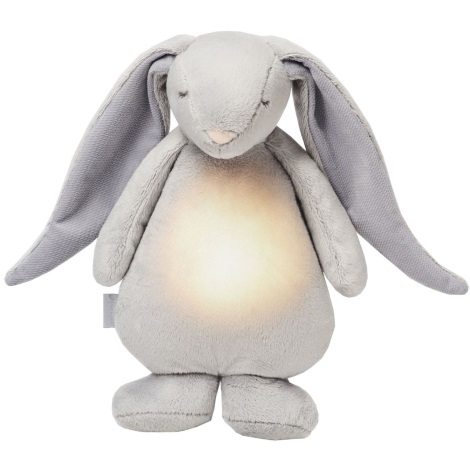 Moonie - Іграшка-комфортер з мелодією і світлом зайчик сріблястий