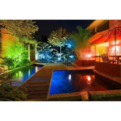 Müller-Licht - LED RGBW Вуличний прожектор з регулюванням яскравості LED/10W/230V IP65 + пульт дистанційного керування