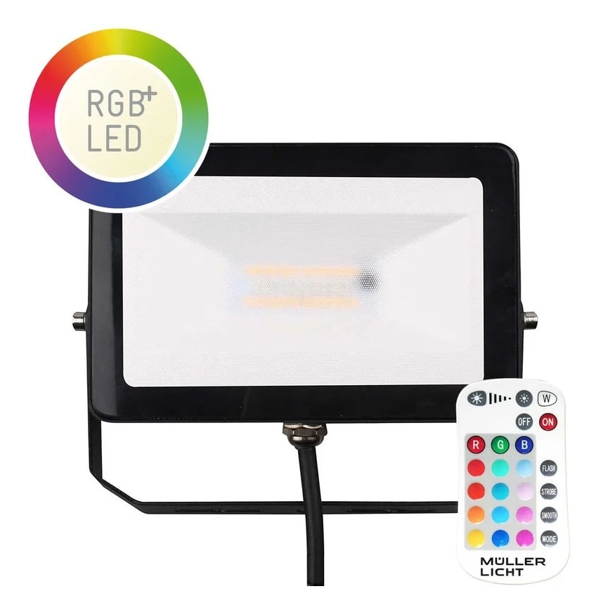 Müller-Licht - LED RGBW Вуличний прожектор з регулюванням яскравості LED/10W/230V IP65 + пульт дистанційного керування