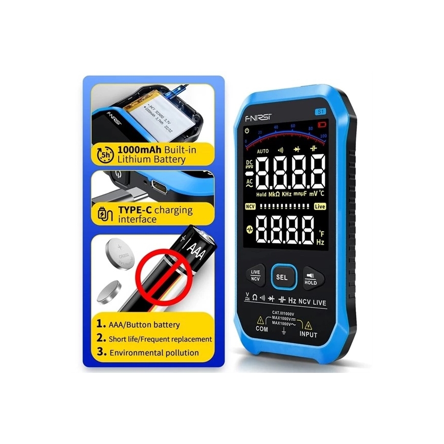Мультиметр 1000 mAh 5V