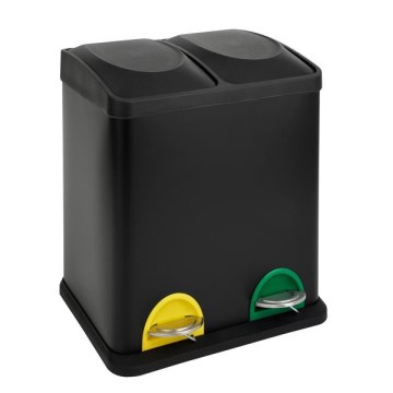 Мусорное ведро для раздельного сбора отходов 30 л черное