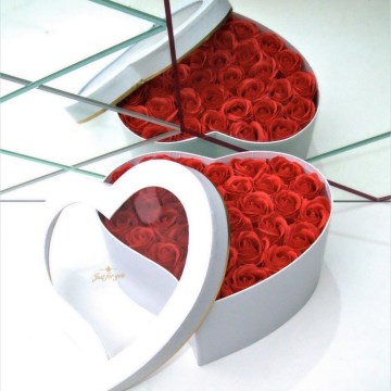 Мыльные розы HEART RED - размер S (25 шт.)